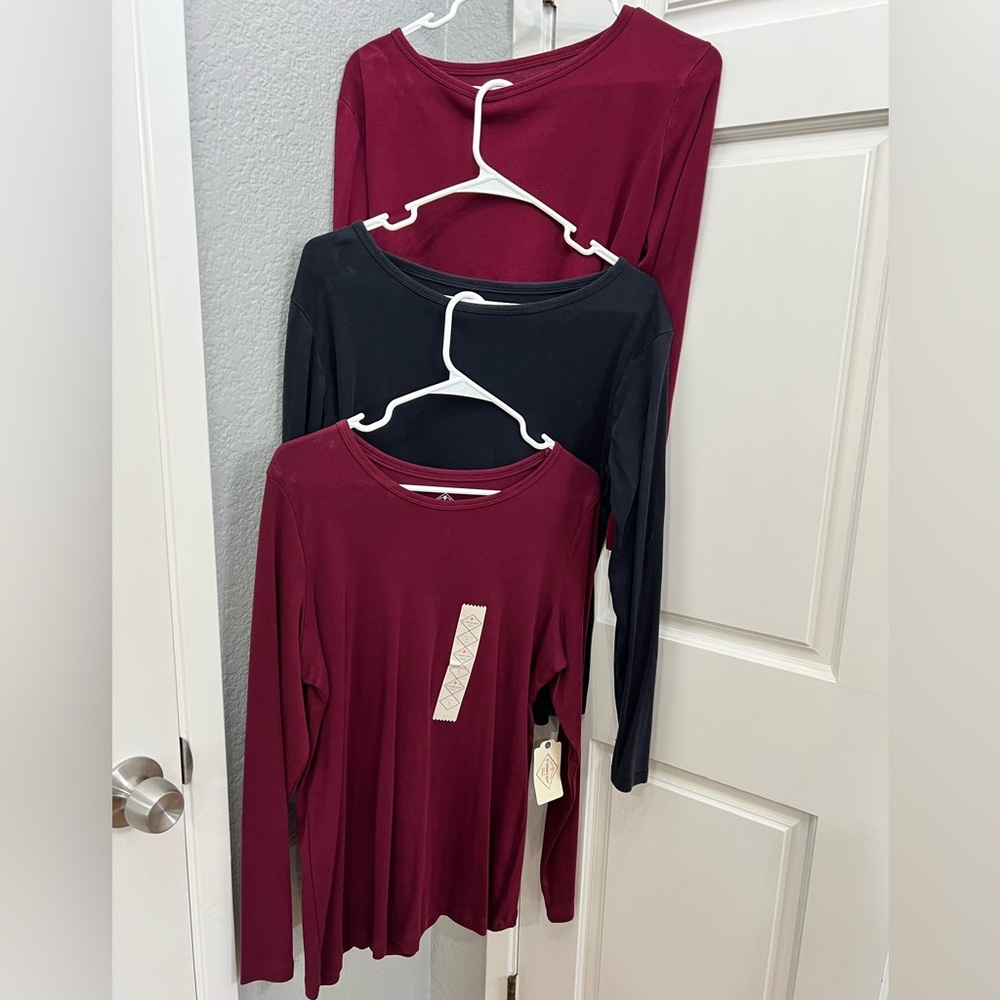 St. John’s Bay 3 long sleeve tees